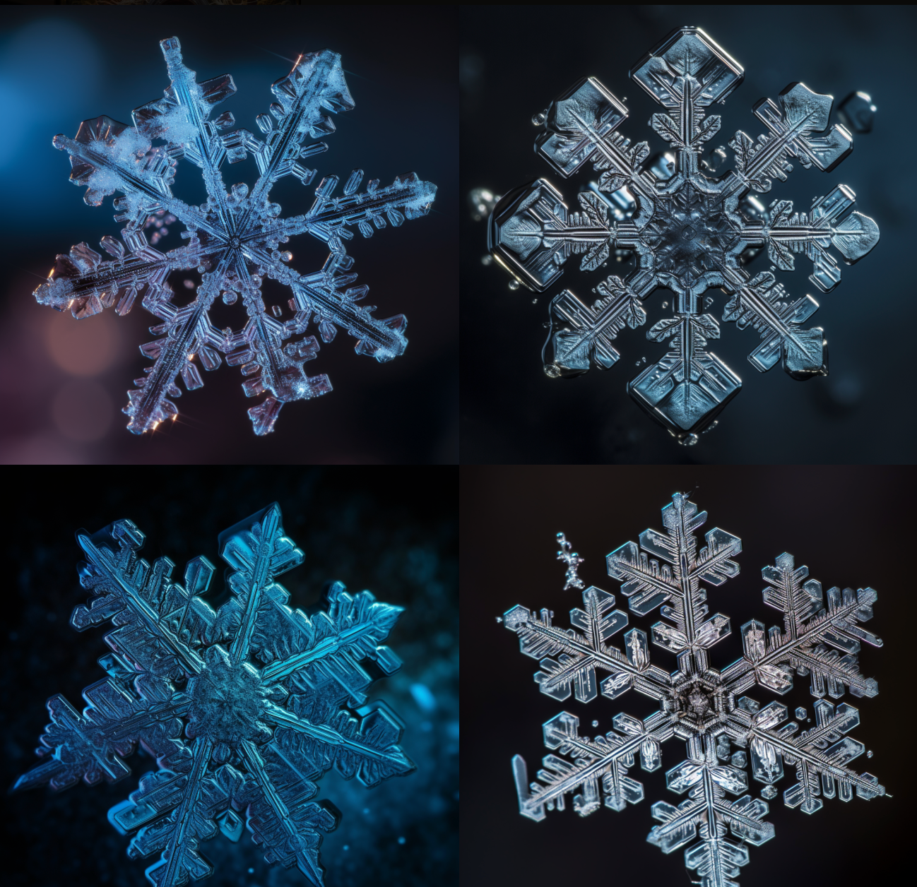 Microscopy snowflake
