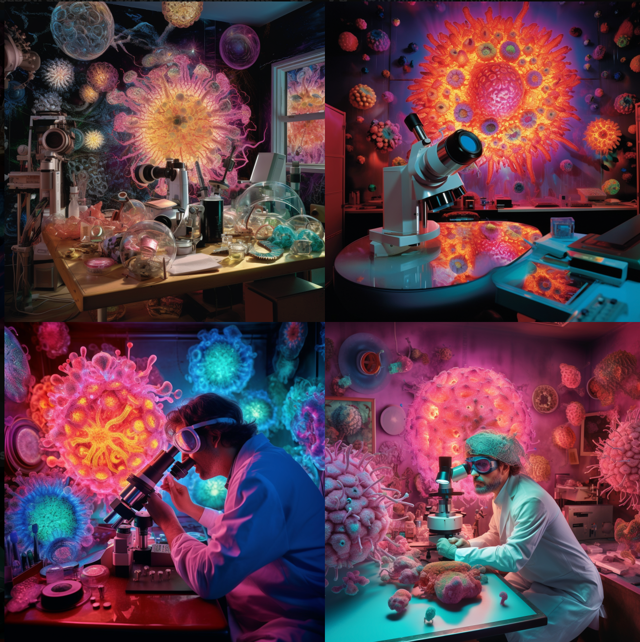 professional microscopy, corona virus, by david lachapelle
